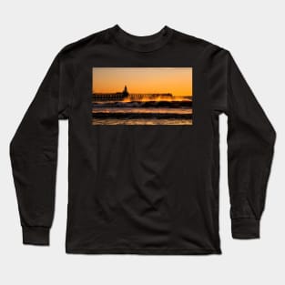 December dawn in Northumberland - Panorama Long Sleeve T-Shirt